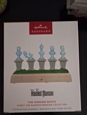 Hallmark Haunted Mansion Singing Busts Ornament New In Box